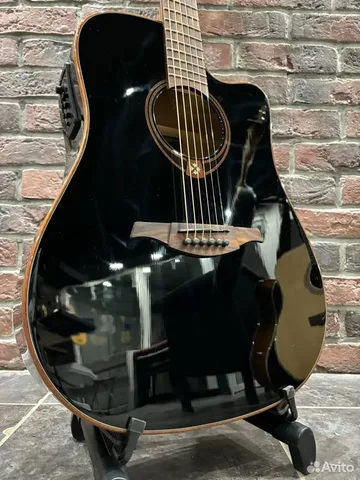 Электроакустическая Гитара LAG T-118D CE-BLK (Массив Красного Кедра)