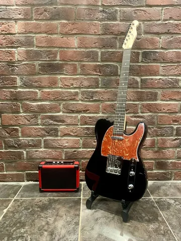 Электрогитара Telecaster Black-RD + Комбик 15 ват (полный комплект)