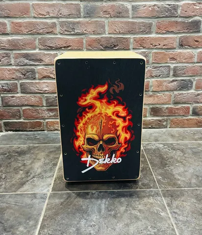 Кахон с Подструнником Dekko Skull Fire