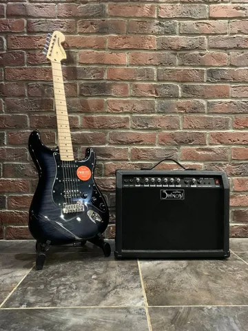 Электрогитара Fender Affinity HSS+ Комбик 40 вт Mic input (полный комплект)