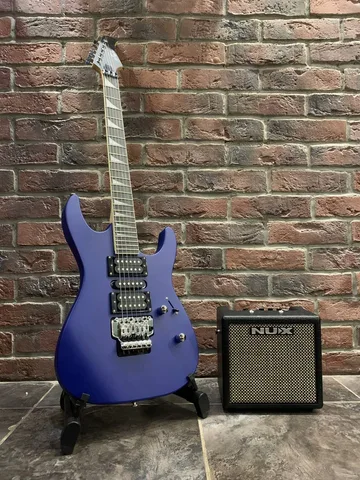 Электрогитара Fabio HSH Floyd Rose + Комбик с Эффектами и Драм Машиной NUX-MK2