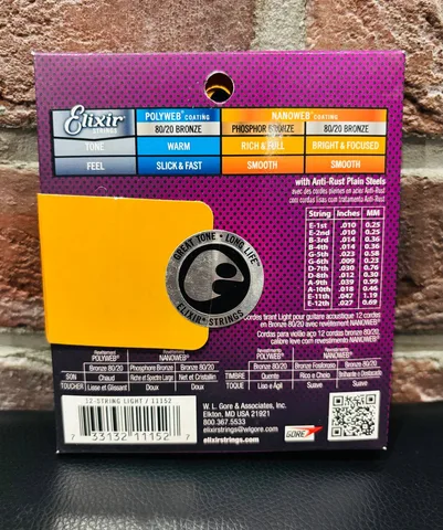 Струны для 12-ти Струнной Гитары Elixir 10-47 (Оригинал)