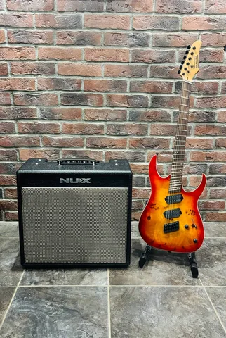 Электрогитара Real Rock MS-6 + Комбик с Эффектами NUX 60 ват