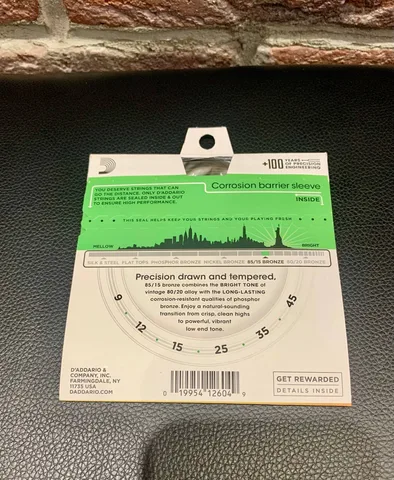 Струны для Акустической Гитары D'Addario 9-45 Super Light (USA)