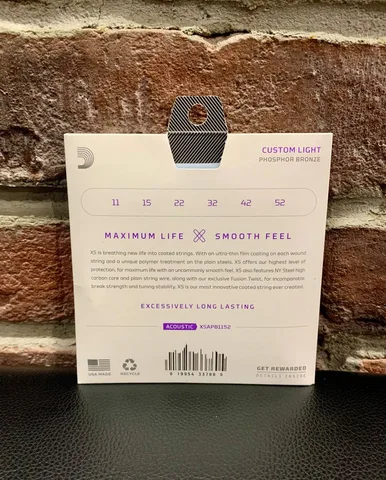 Струны для Акустической Гитары D'Addario XS 11-52 (USA)