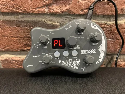 Портативный Гитарный Процессор Pock Rock с Эффектами и Драм Машиной