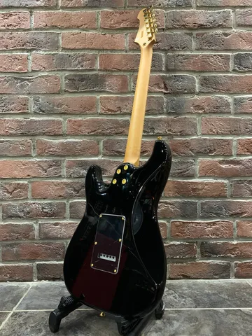 Электрогитара Jet Black-Gold Stratocaster HSS - изображение 10