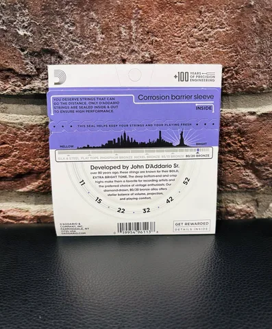 Струны для Акустической Гитары D'Addario 11-52 Custom Light (USA)