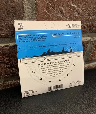Струны для Акустической Гитары D'Addario Phoshor Bronze 12-53 (USA)