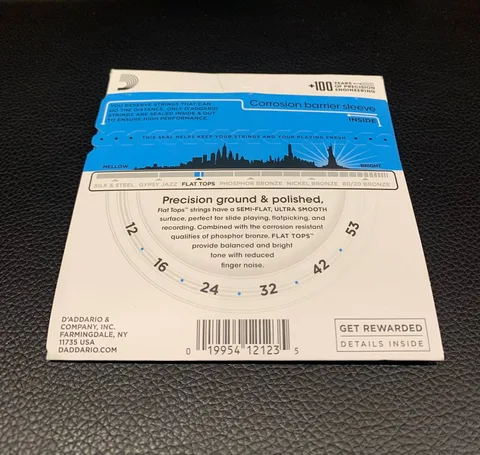 Струны для Акустической Гитары D'Addario Phoshor Bronze 12-53 (USA)
