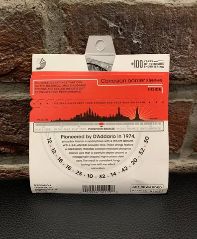 Струны для 12-ти Струнной Акустической Гитары D'Addario 12-52 Medium (USA)